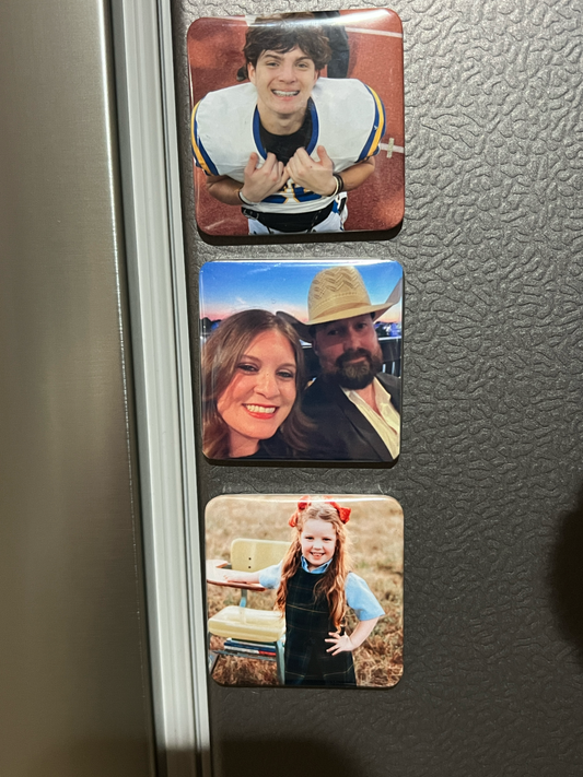 Set of 3 Custom Photo Magnets