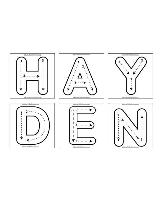 Custom Name - Dry Erase Kits